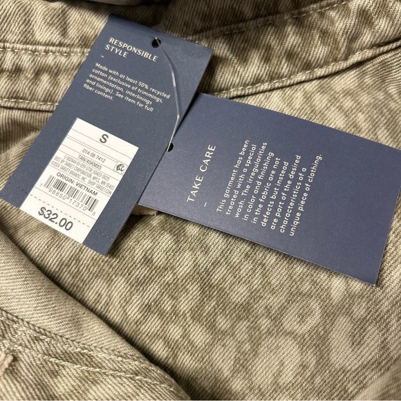 *NWT* Universal Thread Brown and Tan Denim Leopard Mini Shirt Dress, Size Small - Picture 13 of 14